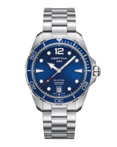 Certina DS Action ⌀43mm sininen, edestä