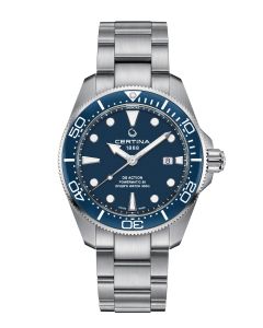 Certina DS Action Diver Powermatic 80 ⌀43mm sininen edestä