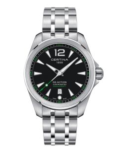 Certina DS Action 41mm musta edestä