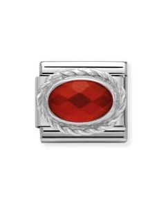 Nomination Silvershine punainen kivi 330604/005