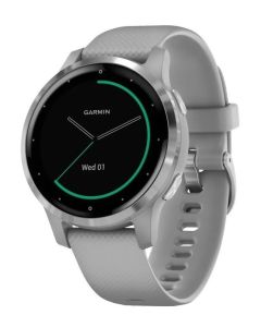 Garmin Vivoactive 4S Powder Gray 010-02172-02 edestä
