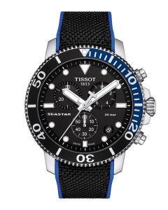 Tissot Seastar 1000 Chronograph 45,5mm musta edestä