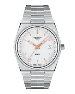 Tissot PRX 40mm hopea edestä