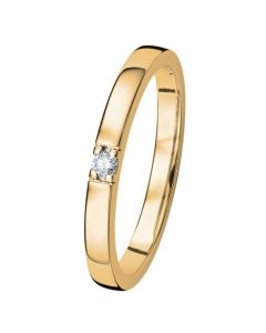 Tyylikkään minimalistinen 1-kivinen timanttisormus 14K keltakultaa. Siro Linnea-timanttisormus on kaunis itsessään, mutta sen rinnalle on helppo yhdistää myös toinen sormus! Design Assi Arnimaa.