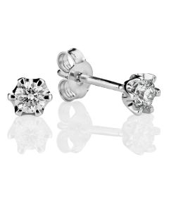 Kohinoor Polaris timanttikorvakorut 14K valkokultaa 143-239V-40B3