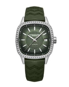 Raymond Weil Freelancer Cushion 2490-SCS-52051 vihreä timantit