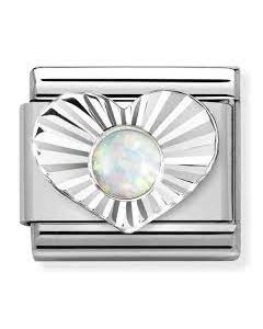 Nomination Classic Heart White Opal 330508/07