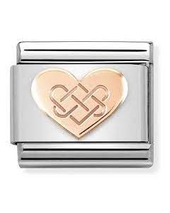 Nomination Classic Rosegold Celtic Knot Heart 430104/38
