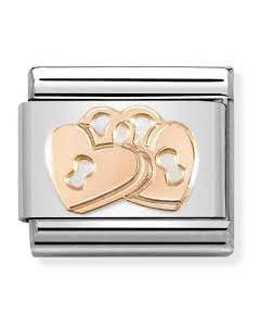 Nomination Classic Rosegold Padlocks Heart 430104/39