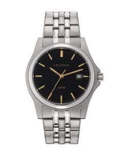 LEIJONA 74 STEEL & BLACK miesten rannekello