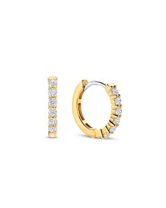Ti Sento kullattu hopeakorvarengas zirkonia 14mm 7957ZY