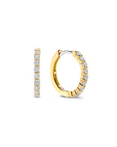 Ti Sento kullattu hopeakorvarengas zirkonia 18mm 7958ZY