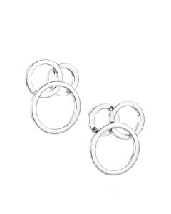 Efva Attling Bubbles-korvakorut hopeaa. Korvakoruissa on tappikiinnitys. Korvakorujen koko 13x16mm.