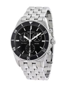Certina DS First Chronograph C0144171105100 musta kellotaulu