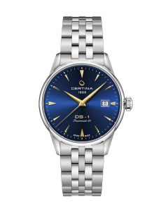 Certina DS-1 38mm sininen edestä