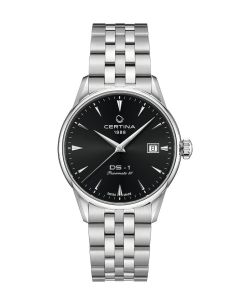 Certina DS-1 38mm musta edestä