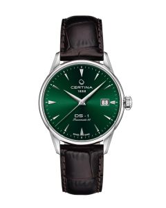 Certina DS-1 38mm vihreä edestä