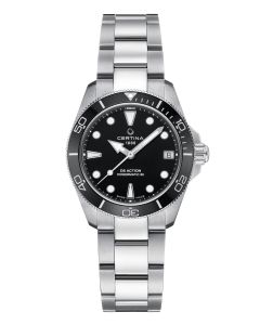 Certina DS Action Powermatic 80 ⌀34,5mm musta edestä