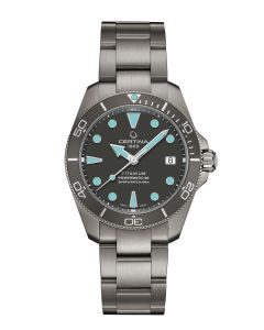 Certina DS Action Diver Powermatic 80 ⌀38mm harmaa edestä