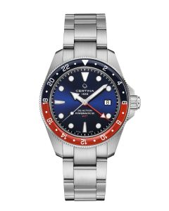Certina DS Action GMT Powermatic 80 ⌀41mm sininen edestä