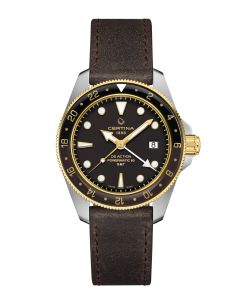 Certina DS Action GMT Powermatic 80 ⌀41mm musta edestä