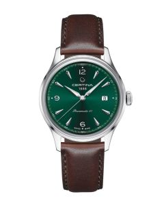 Certina DS Powermatic 80 ⌀41mm vihreä edestä