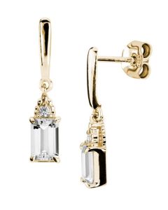 Kohinoor Celeste timanttikorvakorut 2x0,02 ct + topaasi 143-441KT-04