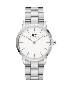 Daniel Wellington Iconic Link 36mm DW00100203 valkoinen teräs