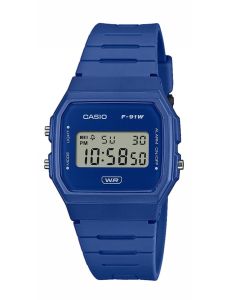Casio Timeless Collection F-91WB-2A1EF sininen