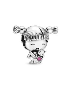 Pandora Girl silver charm with pink enamel 798016EN160
