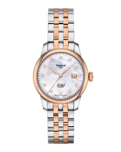 Tissot Le Locle Automatic Lady 29mm edestä - helmiäinen_timantti_teräs_pvd