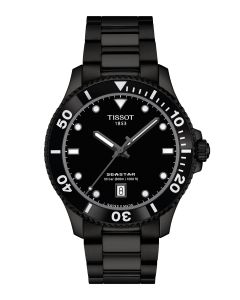 Tissot Seastar 1000 Quartz 40mm musta edestä