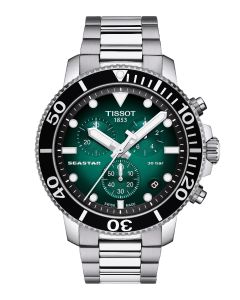 Tissot Seastar 1000 Quartz Chronograph 45,5mm vihreä edestä