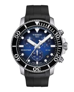 Tissot Seastar 1000 Chronograph 45,5mm sinimusta edestä