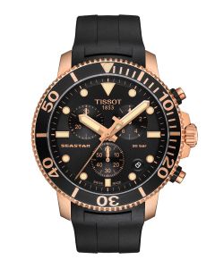 Tissot Seastar 1000 Chronograph 45,5mm musta edestä