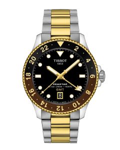 Tissot Seastar 1000 Quartz GMT 40mm musta edestä