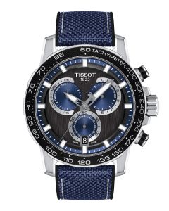 Tissot Supersport Chrono 45,5mm musta edestä