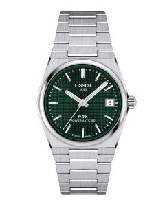 Tissot PRX Powermatic 80 35mm T1372071109100 vihreä edestä