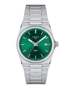Tissot PRX 35mm vihreä edestä