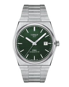 Tissot PRX Powermatic 80 40mm vihreä edestä