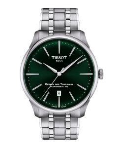 Tissot chemin des tourelles powermatic 80 42mm vihreä edestä