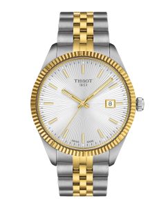 Tissot Ballade 40mm hopea taululla edestä