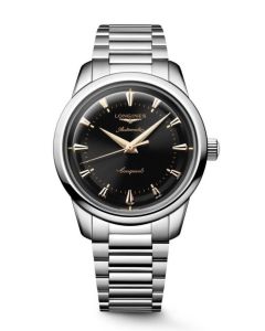Longines Conquest Heritage 40mm musta edestä