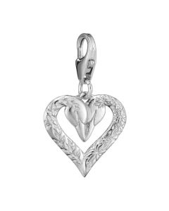 Lumoava Joutsenet Charm hopea L51260800000 sydän 