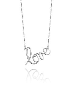 Love-kaulakoru rodinoitua hopeaa. Ketjun pituus 42/45cm. Love-sarja sai alkunsa rakkaudesta, maailmankaikkeuden suurimmasta voimasta. Jokainen tuntee ja ilmaisee sitä omalla tavallaan. Muistutukseksi jokaiseen päivään Katri Niskanen suunnitteli korusarja