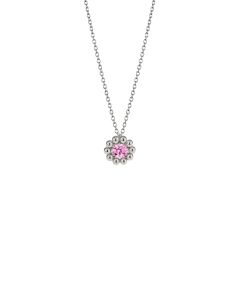 Lumoava Daisy hopeinen kaulakoru 45/50cm pinkki zirkonia L56228150000