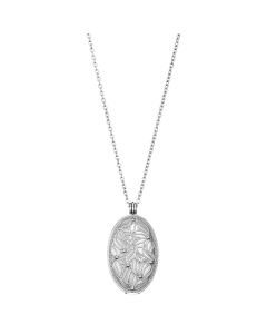 Lumoava Primavera hopea kaulakoru medaljonki. Suunnittelija Carina Blomqvist. Isompi Primavera-medaljonki on ihastuttava lahja kaikenikäisille naisille. Korun koko on 26×48 mm ja ketjun pituus on säädettävissä 70/85 cm.
Medaljonki aukeaa korun yläosasta