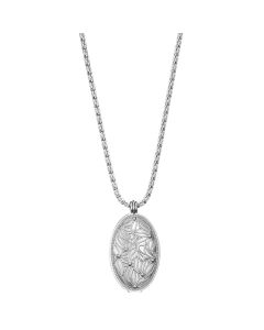 Lumoava Primavera hopeinen kaulakoru medaljonki L56201910500