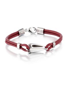 Lumoava Rossi Punainen Nahkarannekoru LV53232192195