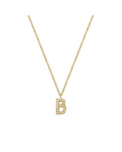 Mockberg Petite Stone Letter Kaulakoru MB0072 kullanväri teräs zirkonia 45 cm